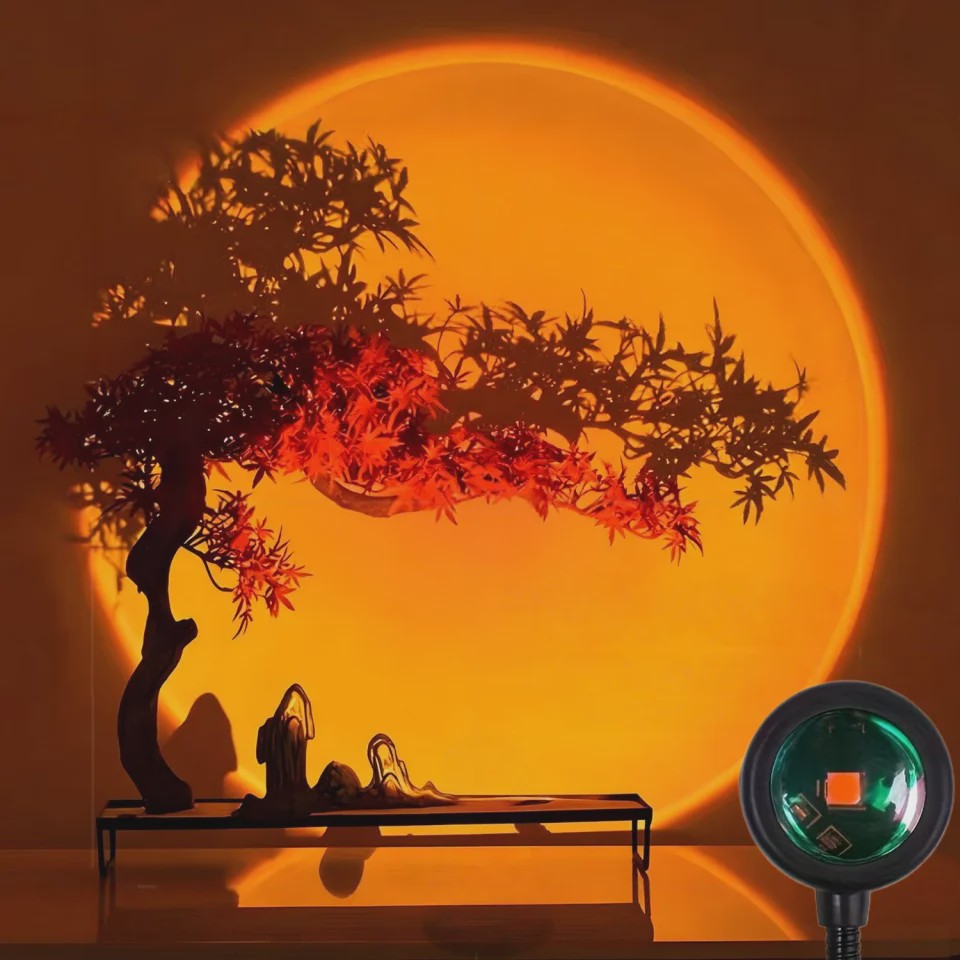 Sunset Projector Lamp - Sfeerverlichting met Art Deco Stijl