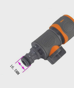 3-delige 16mm Tuinslang Koppeling met Afsluiter - Snelkoppeling voor Irrigatie