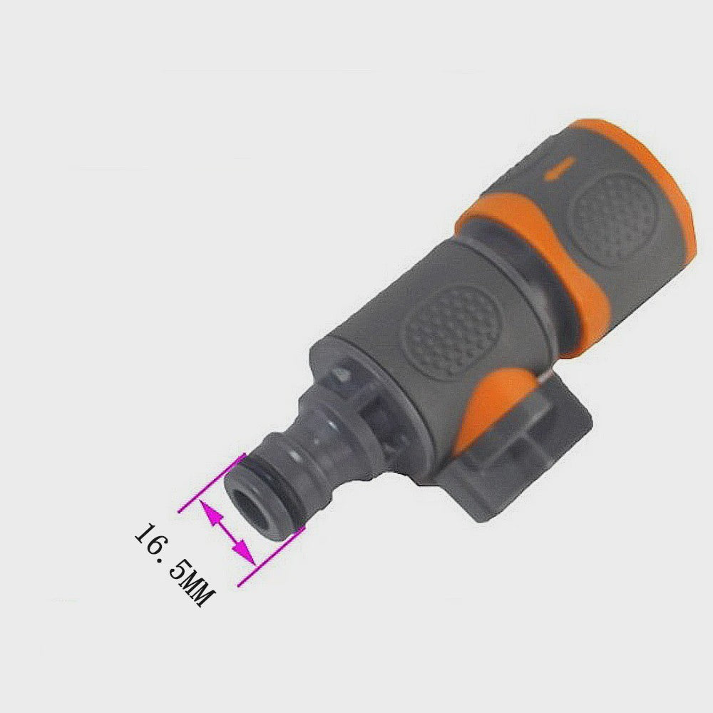 3-delige 16mm Tuinslang Koppeling met Afsluiter - Snelkoppeling voor Irrigatie