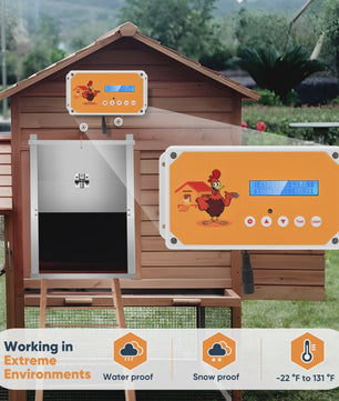 Automatic Chicken Door Control Box With Timer, Power or Battery Energy,Chicken Coop Door Box Traction Up to 4kg
