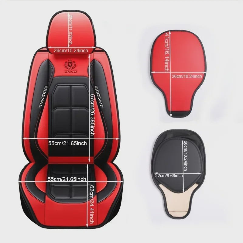 Universele Autostoelhoes - Luxe Lederlook & IJszijde - Volledig Beschermend - Vier Seizoenen