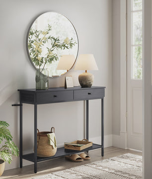 Stijlvolle Console Tafel met 2 Lades - Halmeubel, Bijzettafel of Sofa Tafel