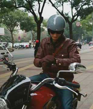 Retro Open Face Motorhelm 500TX - Compacte Vorm, Japanse/Koreaanse Stijl