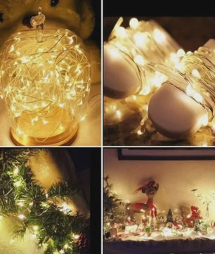 Waterdichte LED Snoer Verlichting - 1-5M Koperdraad - Batterij Aangedreven - Feest & Kerst Decoratie