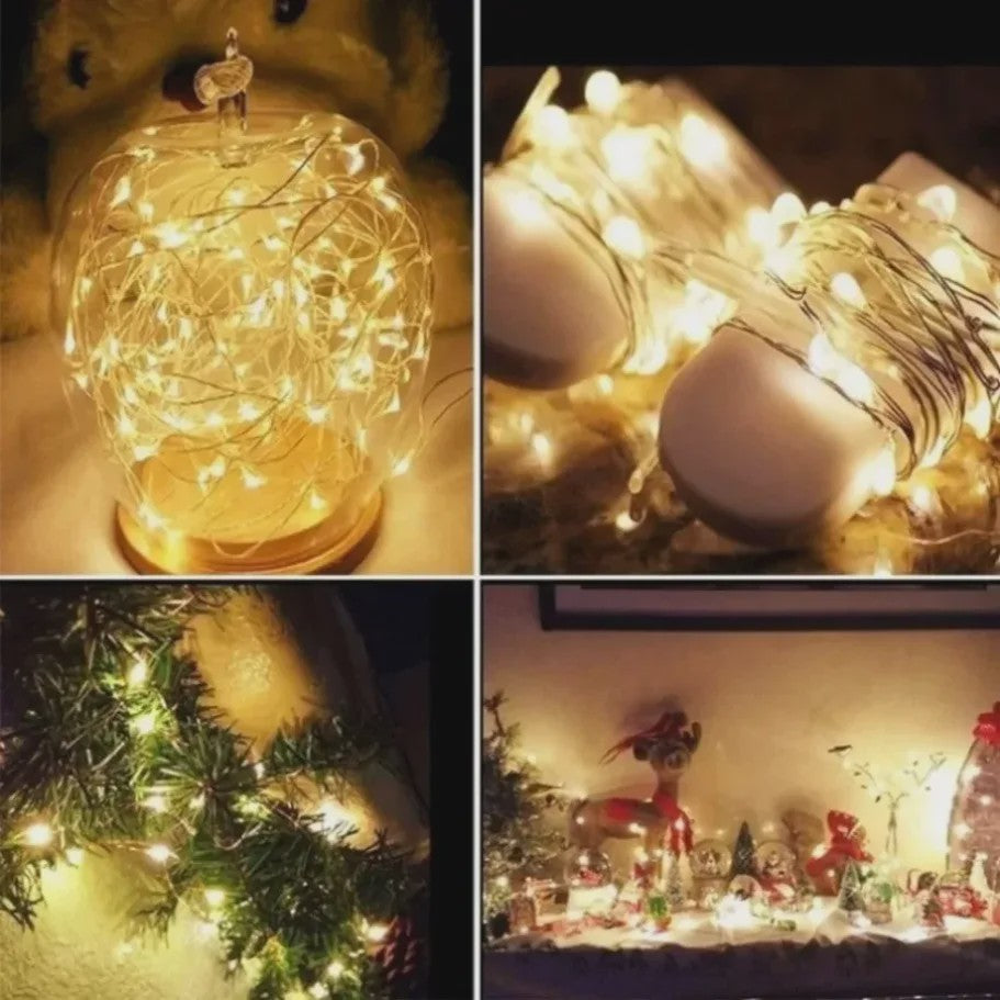Waterdichte LED Snoer Verlichting - 1-5M Koperdraad - Batterij Aangedreven - Feest & Kerst Decoratie