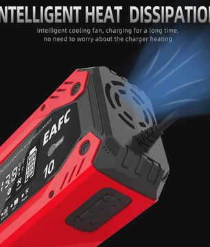 Slimme Acculader 12V/24V met Pulsreparatie & LCD Display - Voor Auto & Motor