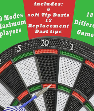 Elektronisch Dartbord met LED Display - 159 Spelmodi, Scoretelling, 6 Darts & Tips