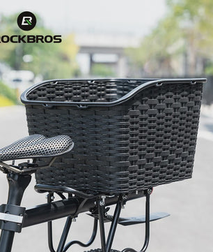 ROCKBROS Fietsmand Achter - Grote Capaciteit met Uitschuifbare Deksel - Zwart