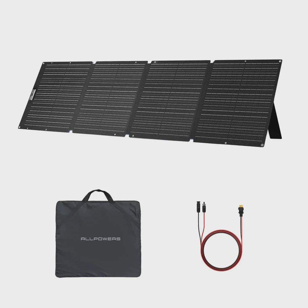 ALLPOWERS SOLAX SE200 200W Opvouwbaar Zonnepaneel - Draagbare Oplader voor Camping, Camper & Thuisgebruik