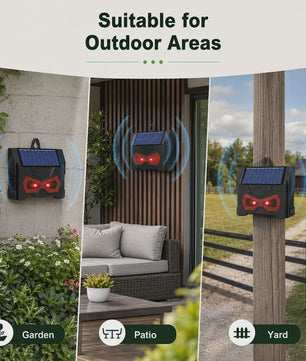 Solar Dier Afweerder met Ultrasone Geluid & LED Licht - Verjaagt Ongedierte uit Tuin & Huis