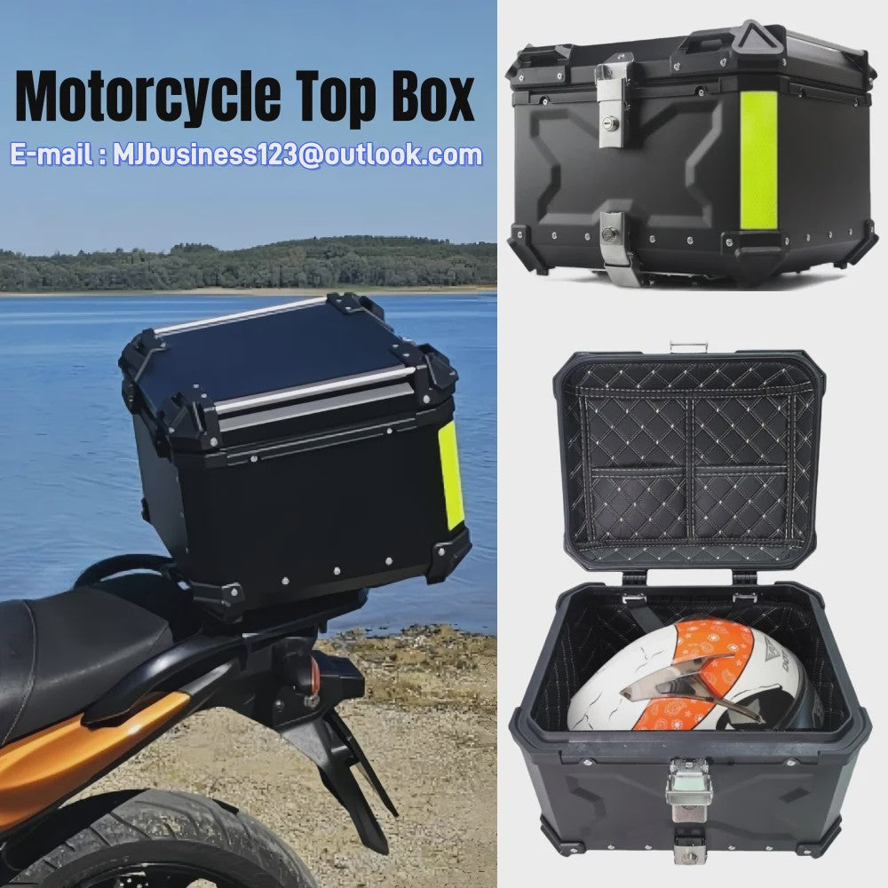 Waterdichte Aluminium Motor Topcase - 45L, 55L, 65L - Helmbox & Bagagebox