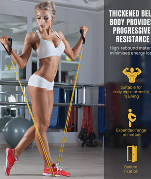 5-delige Weerstandsband Set: Krachttraining, Pull-ups & Yoga