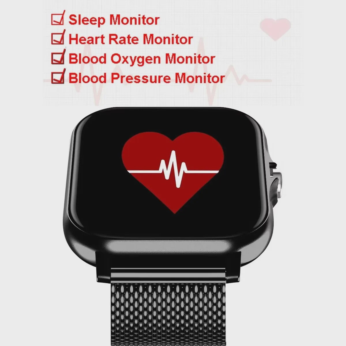 Multifunctioneel Smartwatch voor Heren & Dames - Bluetooth, Muziek, Fitness & Slaapmonitor