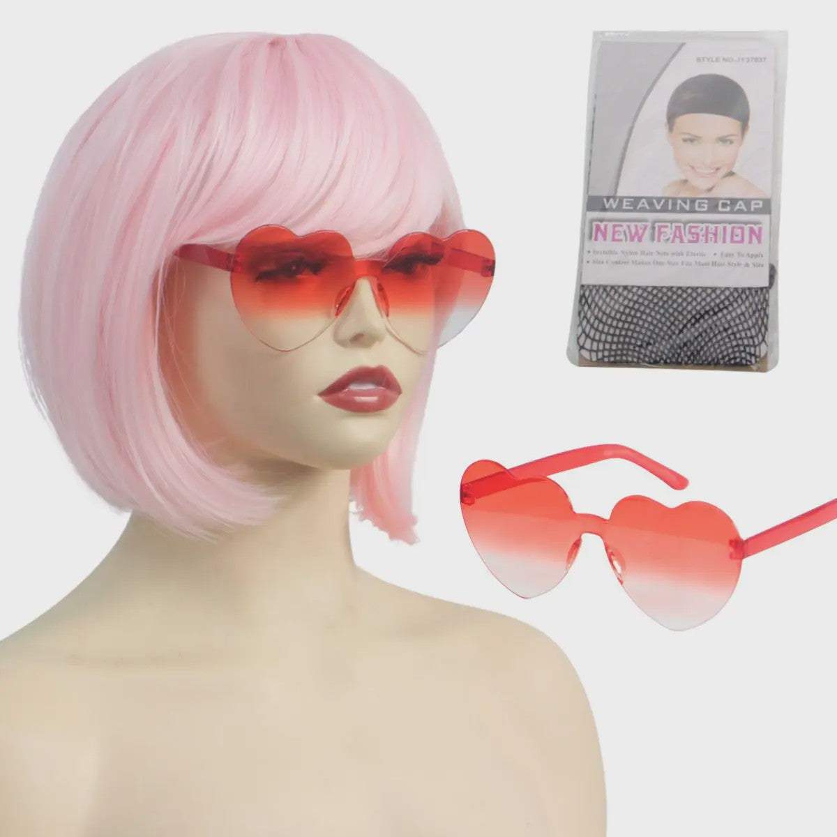 Stijlvolle Gradient Bob Pruik met Pony - Synthetisch Haar voor Cosplay & Feest