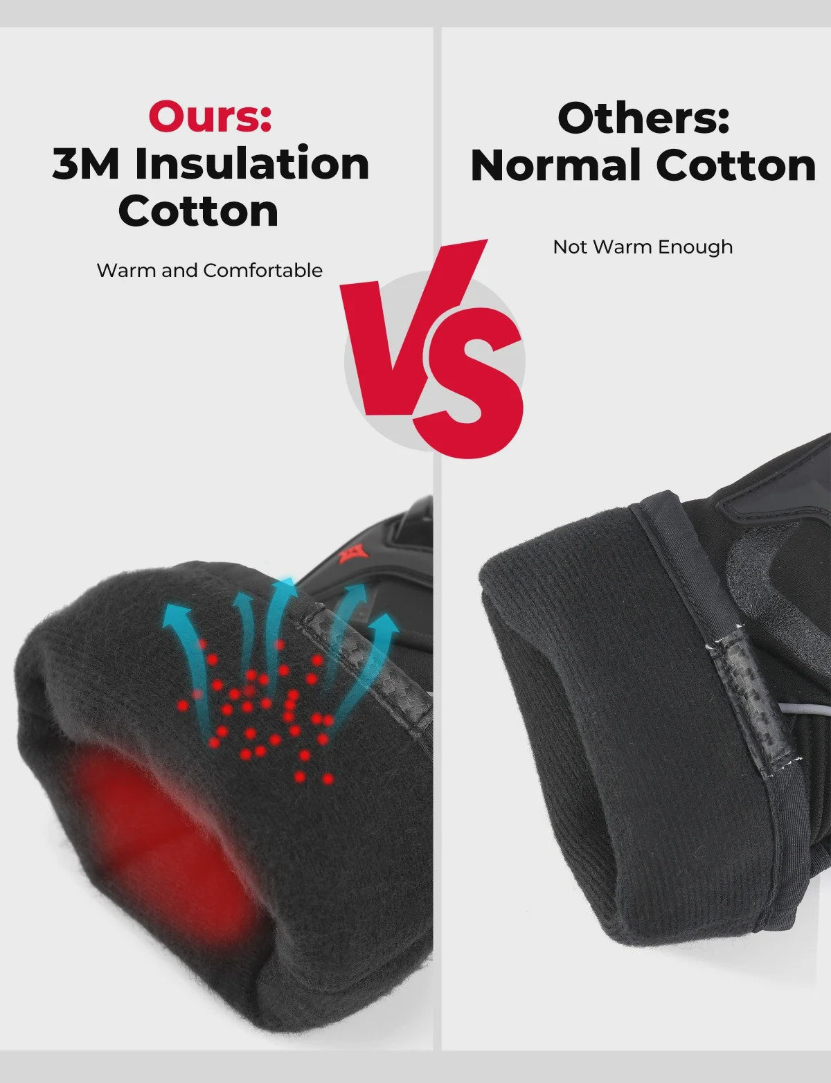 KEMiMOTO Winter Motorhandschoenen Zwart - Waterdicht, Winddicht & Touchscreen