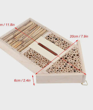 Houten Insectenhotel en Bijenhotel voor Tuin - Decoratief Buitenverblijf