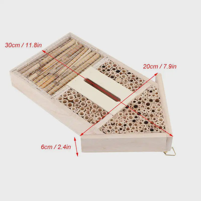 Houten Insectenhotel en Bijenhotel voor Tuin - Decoratief Buitenverblijf