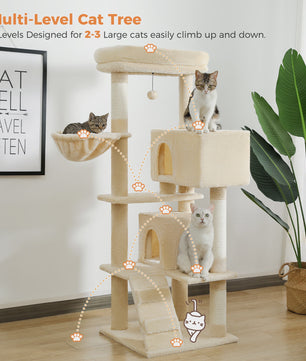 Luxe Kattenboom met Krabpalen, Hangmat en Knusse Condo - Grote Katten Toren