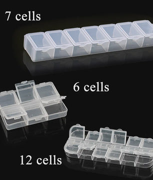 Transparante Plastic Opbergdoos met Verstelbare Vakjes - Sieraden, Kralen & Kleine Spullen
