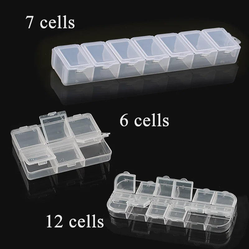 Transparante Plastic Opbergdoos met Verstelbare Vakjes - Sieraden, Kralen & Kleine Spullen