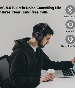 Oneodio Pro-C Draadloze Over-Ear Koptelefoon met Microfoon - 110 Uur Batterij, Hi-Res Audio & Bluetooth 5.2