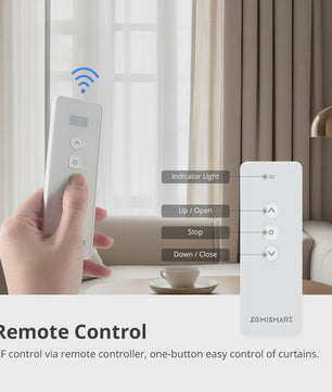 Zemismart Zigbee 3.0 Elektrische Gordijnrail - Slimme Bediening met Tuya Hub, Alexa & Google Home
