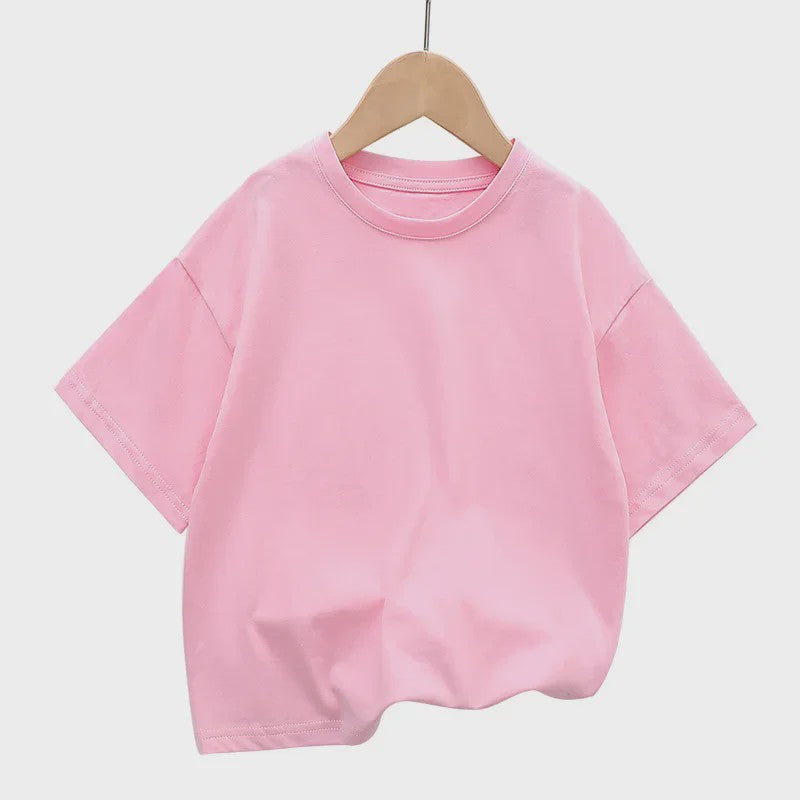 Zomer T-shirt Kinderen Korte Mouw Katoen - Trendy & Comfortabel voor Jongens & Meisjes (2-12 Jaar)