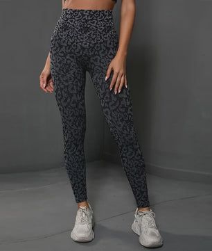Seamless Leopard Print Hoge Taille Legging - Hip Lifting Fitness & Workout Broek