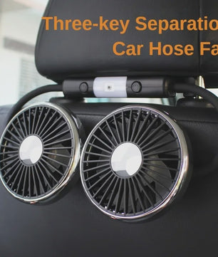 Dubbele USB Ventilator met 360° Rotatie en LED Verlichting - Krachtige Koeling voor Auto en Thuis