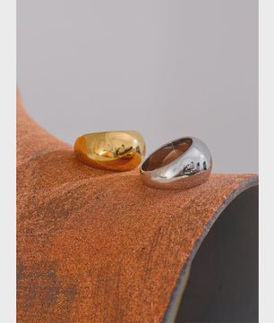 Gouden Chunky Ring - Minimalistisch Design - 18K PVD Plated Roestvrij Staal