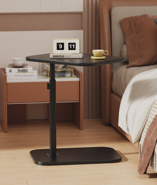 Verstelbare en Draaibare Bijzettafel - C-vormig Koffietafel voor Sofa en Bed