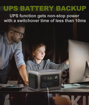 ALLPOWERS R600 Powerstation: 299Wh LiFePO4, 600W AC (1200W surge) - Draagbaar voor Camping & Thuis