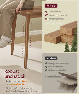Uitschuifbare Eettafel voor 4-8 Personen - Houtkleurig - Verstelbaar tot 180 cm