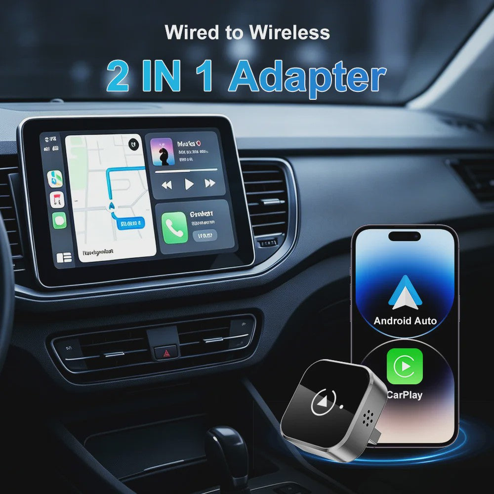 Draadloze CarPlay & Android Auto Adapter: Upgrade je autoradio met Plug & Play gemak