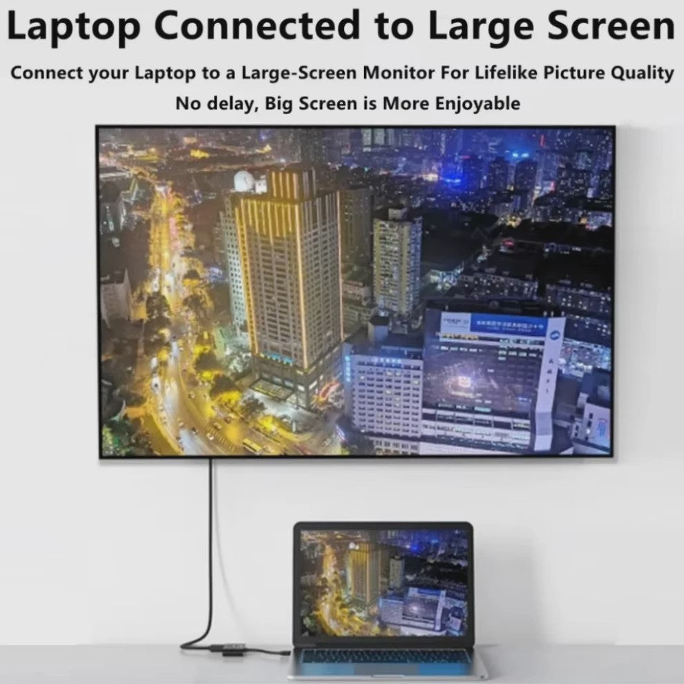 HDMI naar VGA Adapter Kabel 1080P Converter voor PC, Laptop, TV Box & Projector