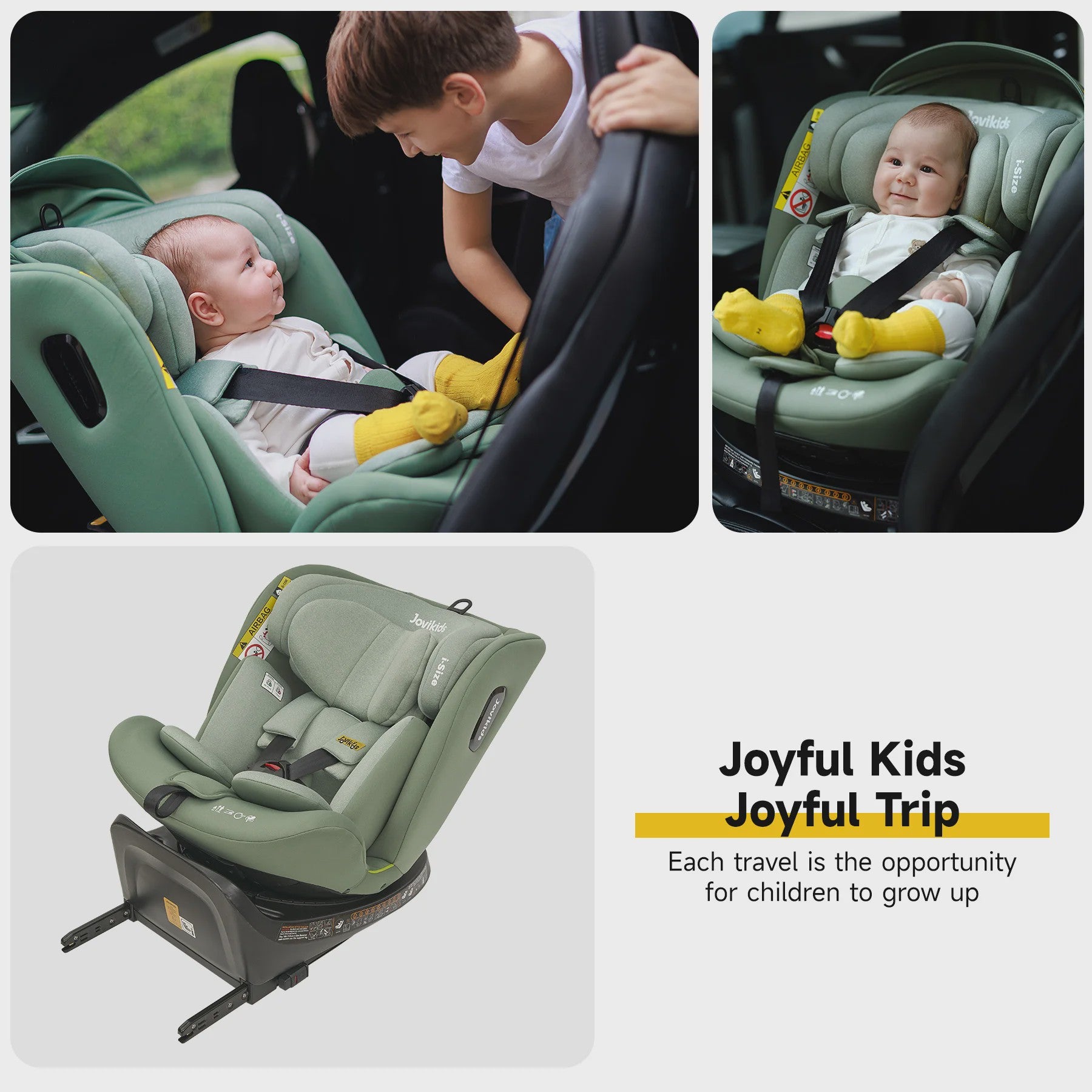 Jovikids Ranger 360° i-Size Autostoel 40-150cm met Isofix en Zijwindbeveiliging