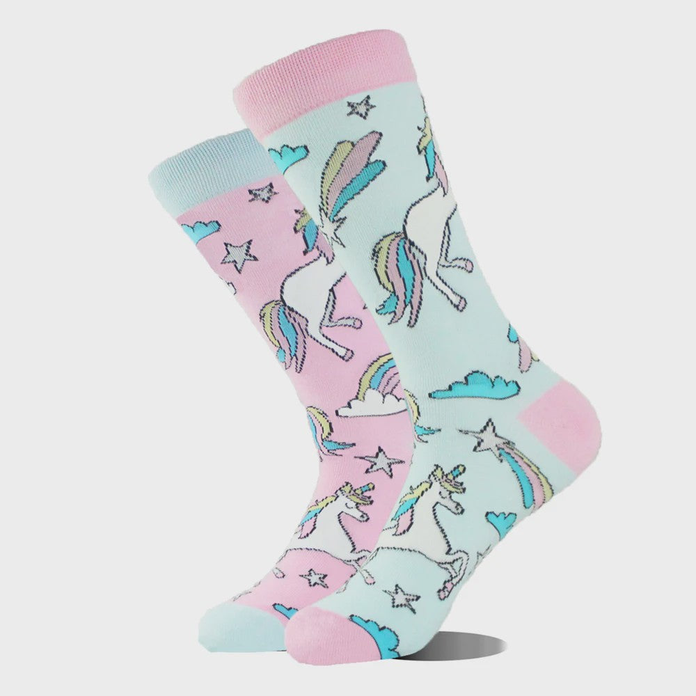 Grappige Heren Sokken met Dierenprint - Katoen, Mid-Length, Asymmetrisch Design