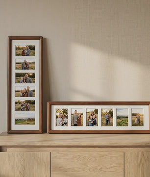 Houten Fotolijst met Filmstrip Design - 6 Vakken voor Instax Foto's