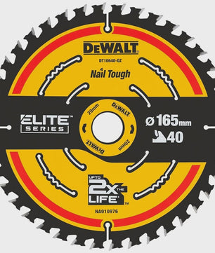 DEWALT DT10640 Cirkelzaagblad 165mm, 40T - Duurzaam & Precisie voor Hout