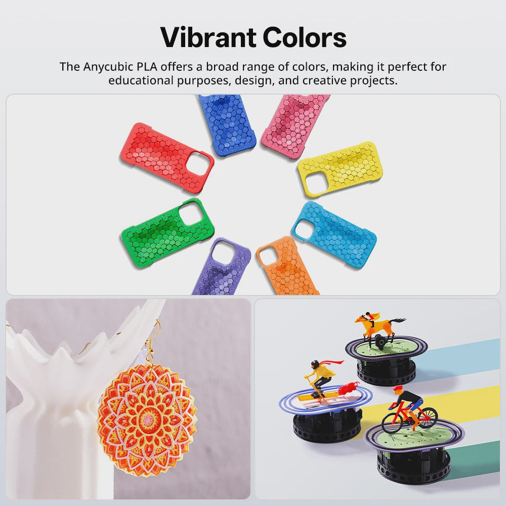 Anycubic PLA Filament Multicolor 1.75mm 1kg - Hoogwaardig Materiaal voor 3D Printers
