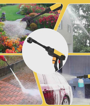 Draadloze Hogedrukreiniger 500W (70Bar) - Krachtige Waterstraal voor Auto & Tuin (18V Accu)
