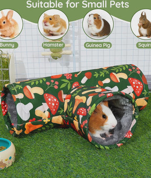 3-Weg Tunnel voor Kleine Huisdieren - Wasbaar & Opvouwbaar Speelgoed voor Konijn, Hamster & Cavia