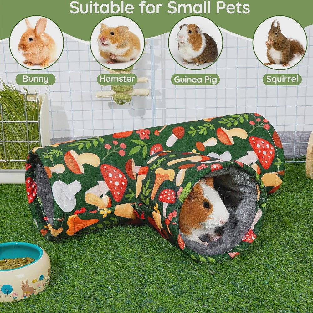 3-Weg Tunnel voor Kleine Huisdieren - Wasbaar & Opvouwbaar Speelgoed voor Konijn, Hamster & Cavia