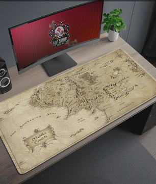 Lord of the Rings Midden-Aarde Kaart Muismat - Extra Groot, Antislip & Dik