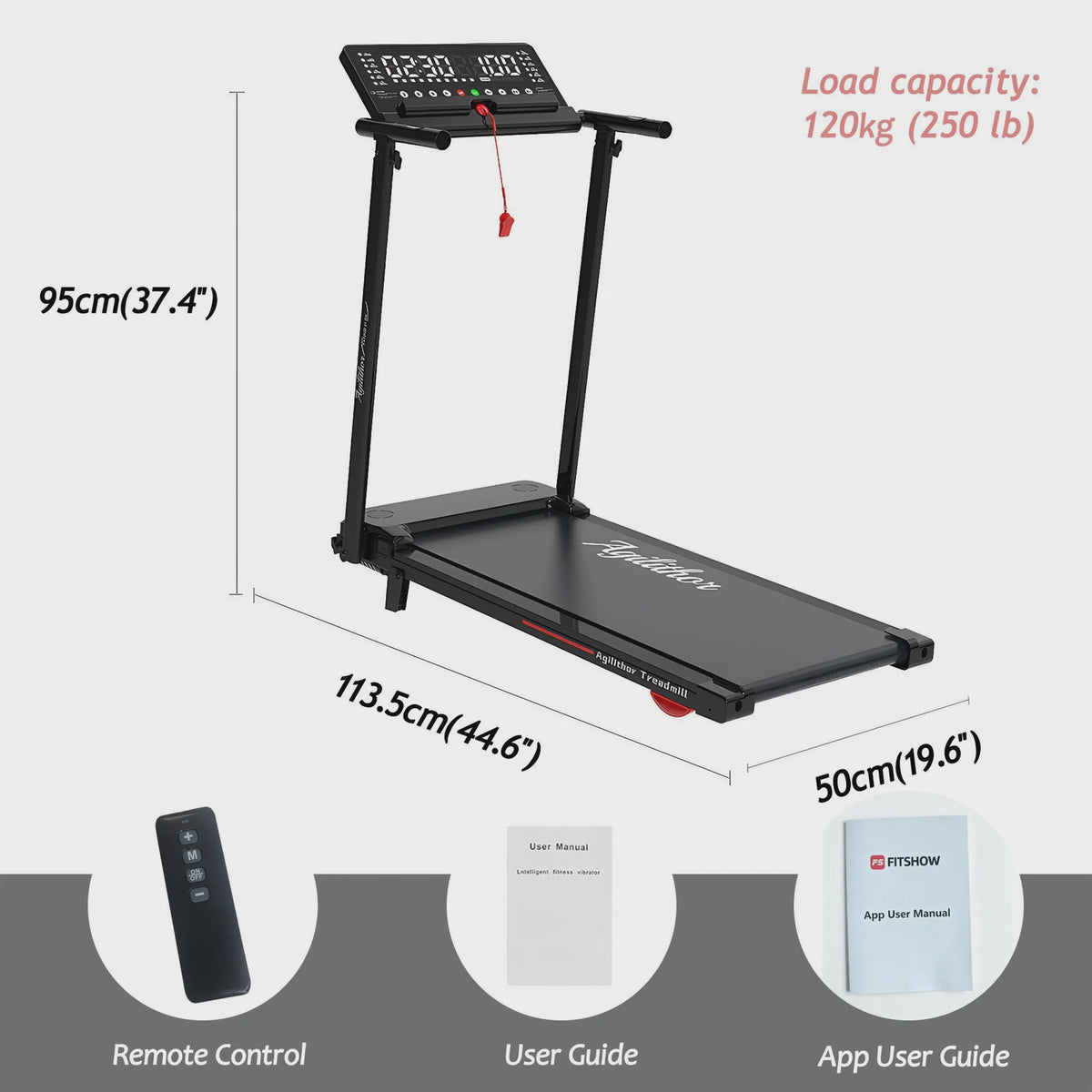 Opvouwbare Loopband voor Thuis - Elektrisch, 1.0-10.0 KM/H, met Afstandsbediening, LCD & Telefoonhouder