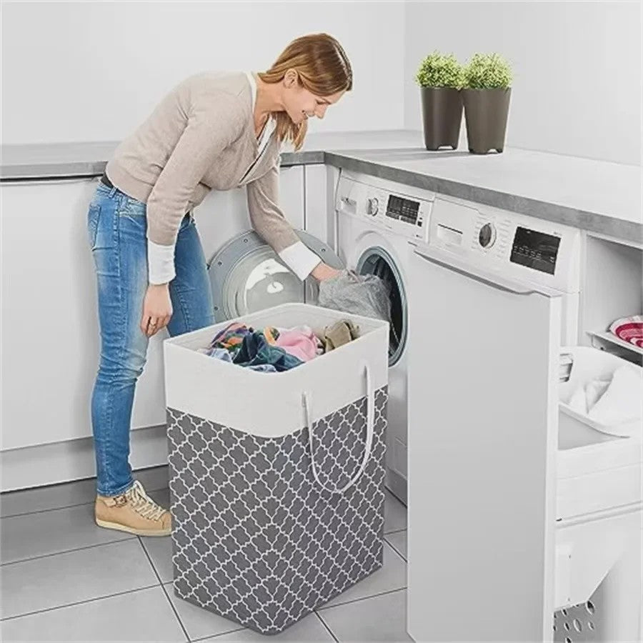 75L Grote Waterdichte Wasbox - Opvouwbare Stoffen Mand voor Kleding & Diversen