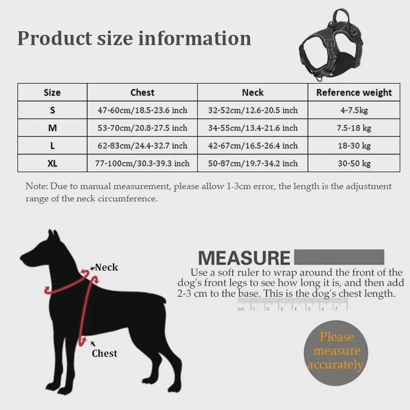 Verstelbaar Hondentuig Nylon - Reflecterend, Zacht & Ademend - Anti-trek - Voor Kleine tot Grote Honden