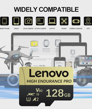 Lenovo High Endurance PRO Micro SDXC Kaart 512GB - 4K Video, Full HD, A2, V60