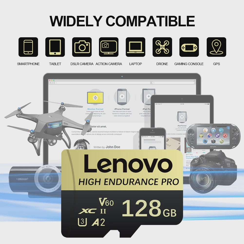 Lenovo High Endurance PRO Micro SDXC Kaart 512GB - 4K Video, Full HD, A2, V60
