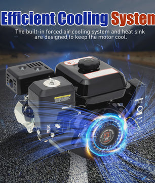 Krachtige 7.5HP 4-Takt Benzinemotor (212cc) met Elektrische Start & 3600 RPM - Industriële Kwaliteit Go-Kart Motor